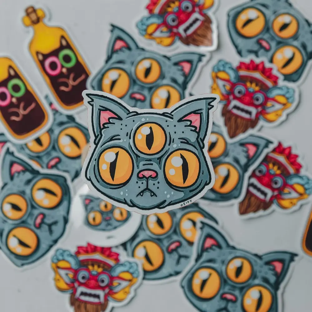 Stickers ilustrados con corte a la forma